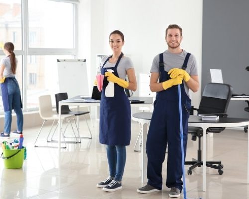 how to hire commercial cleaning company sanitize workplace professional cleaners